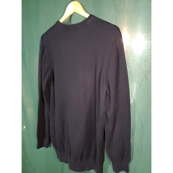 LL Bean XLarge TALL Blue Pullover Long Sleeve Cotton Cashmere Sweater 275552 - Picture 5 of 7